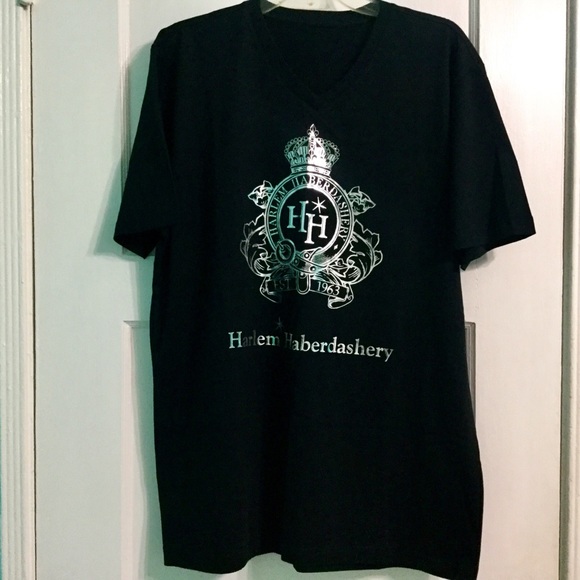 NYC Harlem Haberdashery Silver Logo T-Shirt - Picture 3 of 6